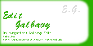 edit galbavy business card